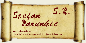 Stefan Marunkić vizit kartica
